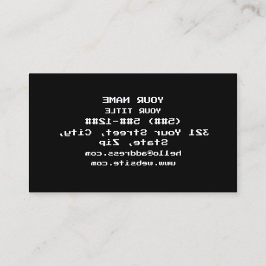 ЯOЯЯƎ | ERROR VISITEKAARTJE (Achterkant)