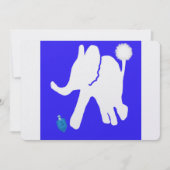 חנוכה Chanoeka dreidel met witte olifant Feestdagenkaart (Voorkant)