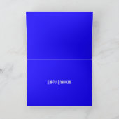 חנוכה schattige Chanoeka witte kat en menora kaart (Binnen)