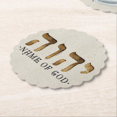 י ה ה/YHWH/Yahweh Kartonnen Onderzetters (Gekanteld)