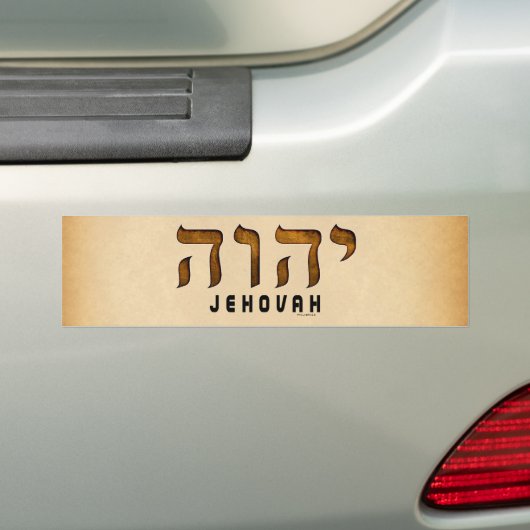 י ה ו ה Jehovah Bumpersticker (Op auto)