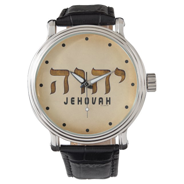 י ה ו ה Jehovah Horloge (Voorkant)