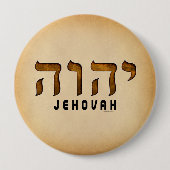 י ה ו ה Jehovah Ronde Button 4,0 Cm (Voorkant)