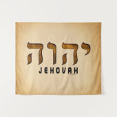י ה ו ה Jehovah Wandkleed (Voorkant (horizontaal))