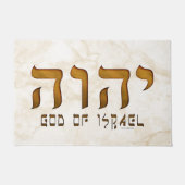 י ה ו Yehweh Jehovah God Tetragrammaton Deurmat (Voorkant)