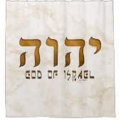 י ה ו Yehweh Jehovah God Tetragrammaton Douchegordijn (Voorkant)