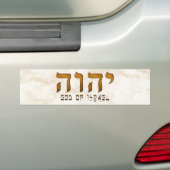 י ה ו Yehweh Tetragrammaton Bumpersticker (Op auto)