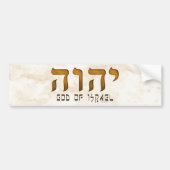 י ה ו Yehweh Tetragrammaton Bumpersticker (Voorkant)