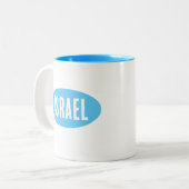 עיצוב ספל ק ר מ יDeIsraëls lichtblauwe Mok (Voorkant links)