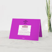 פּוּרִים Purim Esther's masker edelsteen kroon kaa Bedankkaart (Achterkant)