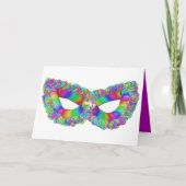 פּוּרִים Purim Vashti's masker bloemenkroon kaart (Voorkant)