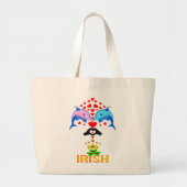 ♥ ت☘Ik hou van Iers-Geweldige St Patrick's Day Sti Grote Tote Bag (Voorkant)
