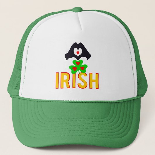 ت☘Ik hou van Iers-Geweldige St Patrick's Day Trucker Pet (Voorkant)