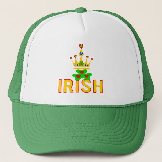 ت☘Ik hou van Iers-Geweldige St Patrick's Day Trucker Pet (Voorkant)