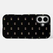 حروف اسم Elegant Monogram Case-Mate iPhone Case (Achterkant (horizontaal))