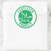 حلال Groen Gecertificeerd Halal Ronde Sticker (Tas)
