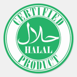 حلال Groen Gecertificeerd Halal Ronde Sticker