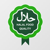 حلال Halal Eetbedrijf Raam Sticker Decal (Vel)