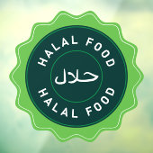 حلال Halal-vensterbord sticker decal (Vel 3)