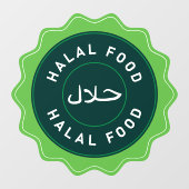 حلال Halal-venstersticker sticker (Vel)