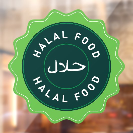 حلال Halal-venstersticker sticker (Vel 2)