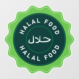 حلال Halal Voedsel Raam Sticker Decal