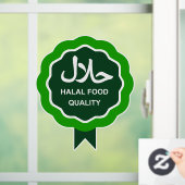 ح ل ا Halal Food Business Window Sign. Sticker Dec (Huis)
