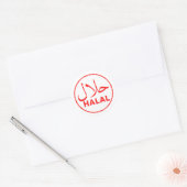 ح ل ل Red Halal Ronde Sticker (Envelop)