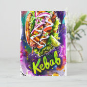 شيشك باب kebab gegrild sappige Arabische keuken Kaart (Staand voorkant)