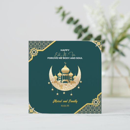 عيدم بار كVrolijk offerfeest met verbijstering Feestdagenkaart (Staand voorkant)