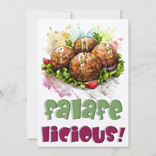 فلافل Falafel Hummus Arabisch Veganistisch Gezond  Kaart (Voorkant)