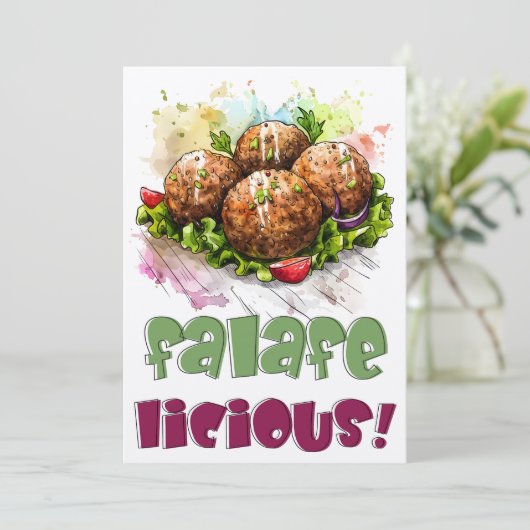فلافل Falafel Hummus Arabisch Veganistisch Gezond  Kaart (Staand voorkant)