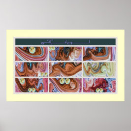 ف schilderij van QQQrani ن-ل-ا-لخ bocht Poster