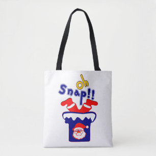 🎅ټOh! Sanp, Santa Vastzitten in een schoorsteen E Tote Bag