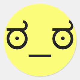 ಠ_ಠ kijk op afkeuring ASCCI Text Art Funny Face Ronde Sticker