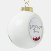 გ ი ვლცო! Vrolijk kerstfeest in Georgisch wf Keramische Bal Ornament (Links)