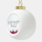 გ ი ვლცო! Vrolijk kerstfeest in Georgisch wf Keramische Bal Ornament (Rechts)