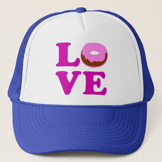 ღ تLiefde Donut Stijlvolle Cool Trucker Hatت ღ Pet (Voorkant)