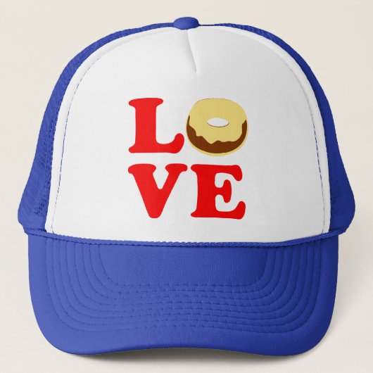 ღ تLiefde Donut Stijlvolle Cool Trucker Hatت ღ Trucker Pet (Voorkant)
