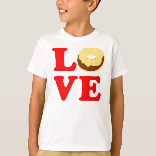 ღ ♥ تLove Donut Kinderen's -geïnspireerde Ringer T T-shirt (Voorkant)
