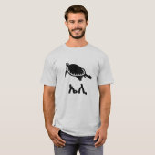 ኤ - schildpad in Amharic, grijs T-shirt (Voorkant volledig)