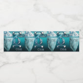 ውሃ One – een tijdloos labelontwerp Waterfles Etiket (Enkel label)