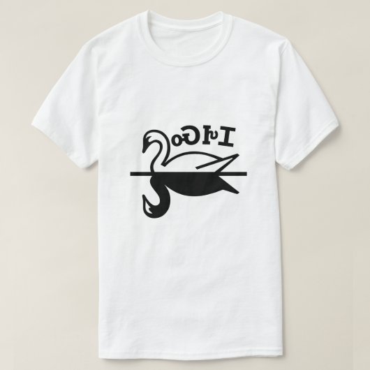 Ꮝ Ꭸ Ꮖ-Swan in Cherokee T-shirt (Design voorkant)