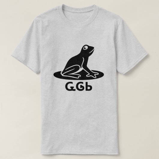 Ꮹ Ꮆ Ꮟ kikker in Cherokee T-shirt (Design voorkant)