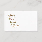 【あごのせ猫】 A cat resting its jaw Visitekaartje (Achterkant)