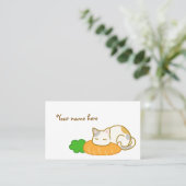 【あごのせ猫】 A cat resting its jaw Visitekaartje (Staand voorkant)