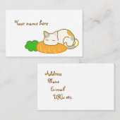 【あごのせ猫】 A cat resting its jaw Visitekaartje (Voorkant / Achterkant)