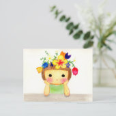 あたまお花畑 FEESTDAGENKAART (Staand voorkant)