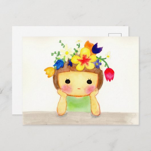 あたまお花畑 FEESTDAGENKAART (Voorkant / Achterkant)