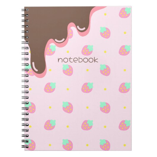 いちごチョコ柄のかわいい♡ NOTITIEBOEK (Voorkant)